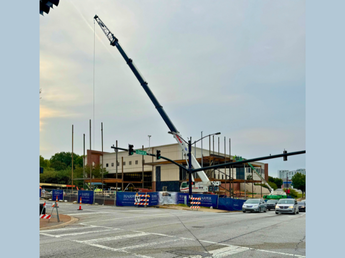 Planetarium Construction, Crane On Site - September 11, 2024