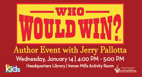 Who Would Wind? Author Event with Jerry Pallotta. Wednesday, January 14, 4pm at Headquarters Library