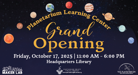 Planetarium Grand Opening, October 17, 2025, 11am